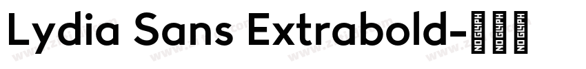 Lydia Sans Extrabold字体转换